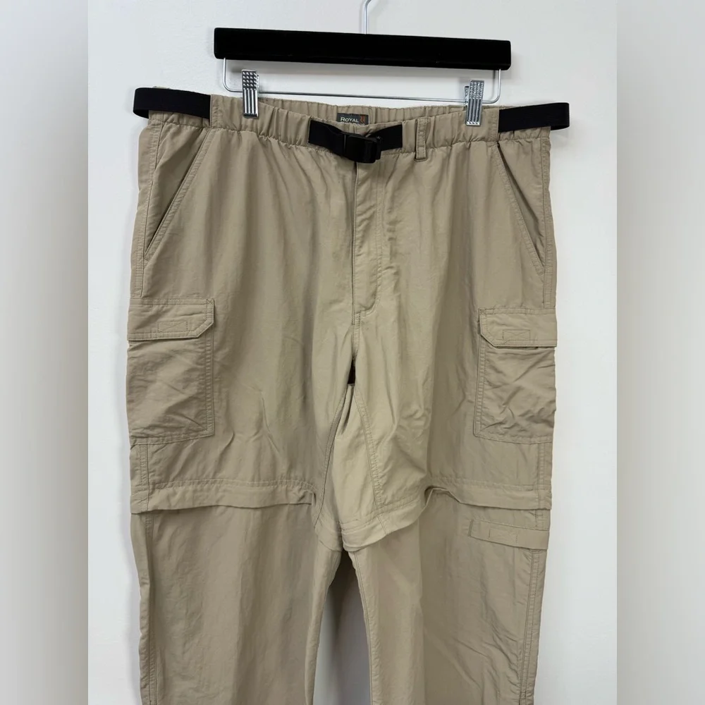 Royal Robbins Tan Cargo Joggers convertible Men’s Pants size XL (32inseam)